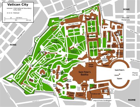 Vatican tourist map - Entrance to vatican museum map (Lazio - Italy)