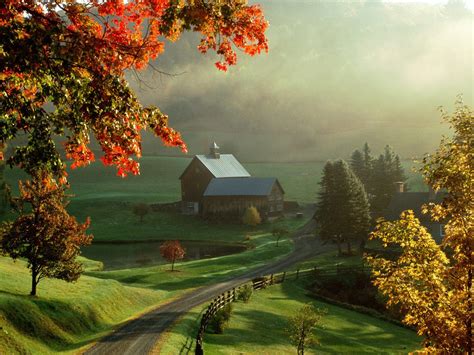 Beautiful Farm Houses Wallpaper