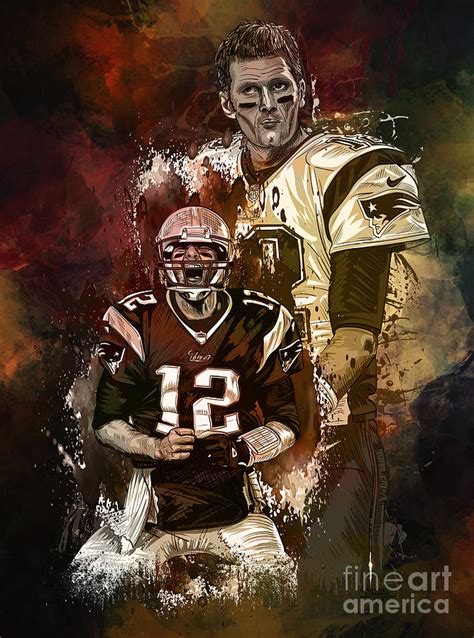 American Football Player Digital Art by Andrzej Szczerski