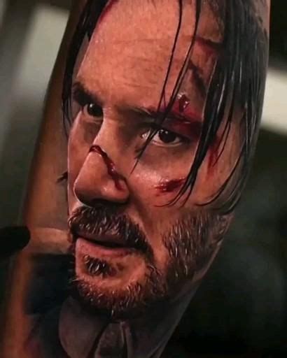 Keanu reeves john wick portrait tattoo – Artofit