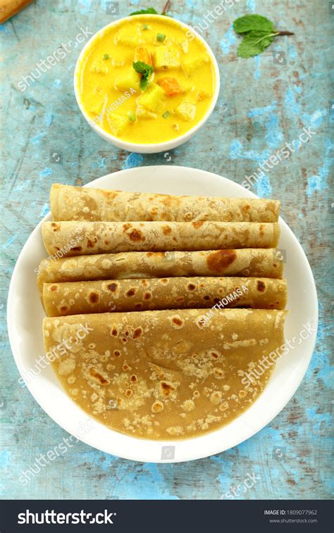 Indian Cuisine- Whole Wheat Chapathi Chapati Stock Photo 1809077962 ...