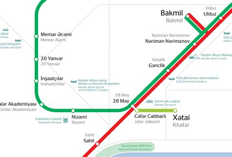 Official map of the Baku Metro :: Behance