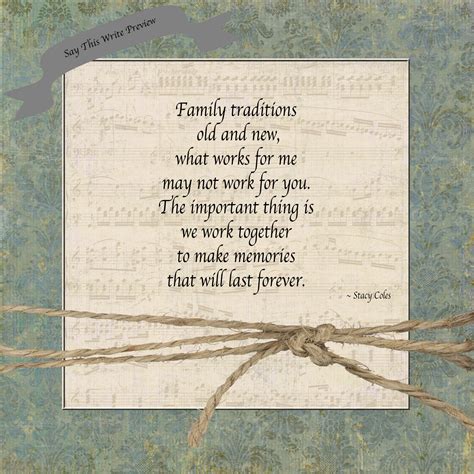 Family Tradition Quotes. QuotesGram