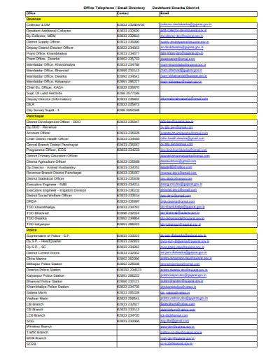 Phone Directory Template | Classles Democracy