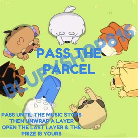 Bluey pass the Parcel Game for Parties Digital - Etsy