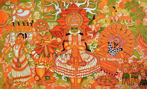 Keraleeyam mural Painting by S Aadikesh - Fine Art America