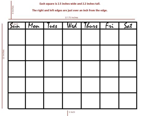 Blank 4 Week Calendar Printable