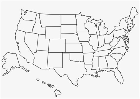 Blank Printable United States Map Outline