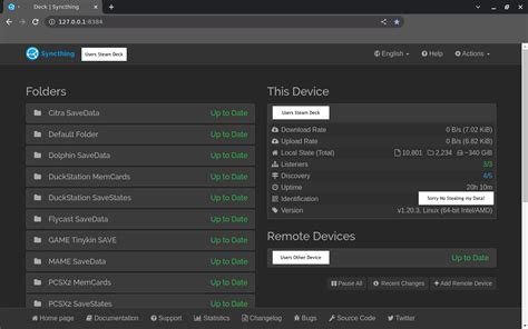 SyncThing Cheat Sheet when using Emudeck's auto setup! : r/EmuDeck