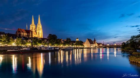 Typical view of Regensburg, Germany