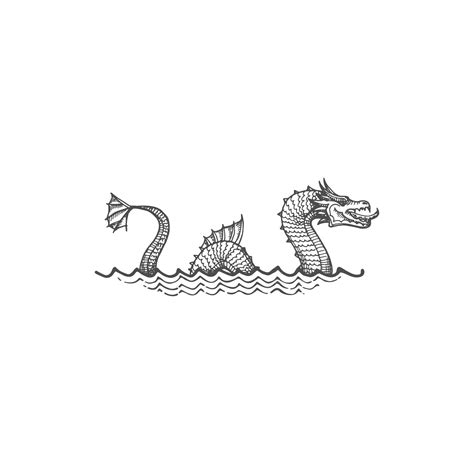 Premium Vector | Sea serpent dragon bakunawa isolated water beast
