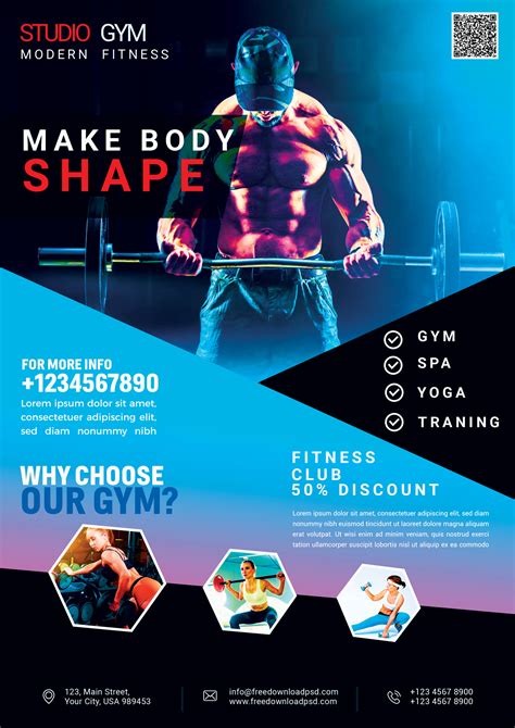 Fitness Gym Flyer PSD Template | FreedownloadPSD.com