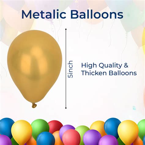 Metallic Shiny Balloons - Gold - Event Decor Shop