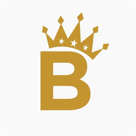 Crown Logo On Letter B Luxury Symbol. Crown Logotype Template 26613995 ...