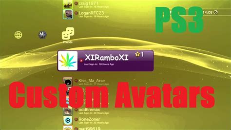 PS3- Modded Avatar Tutorial! How to get a MODDED AVATAR (CUSTOM AVATAR) - YouTube