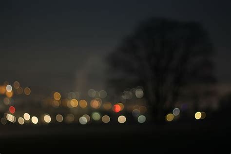 HD wallpaper: untitled, bokeh, tree, night, city, out of focus, dark, aesthetic | Wallpaper Flare