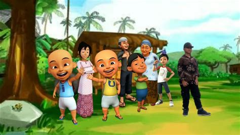 upin ipin dan warga kampung durian runtuh berkumpul di pos - YouTube