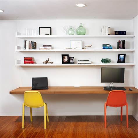 Pin by Brian Moran on Homeschool in 2020 | Home office design, Floating desk, Office shelving