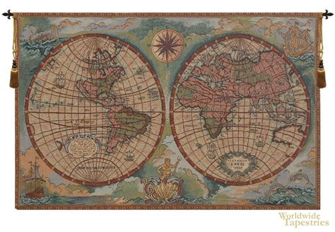 Antique Map :: World Map Tapestries :: Worldwide Tapestries