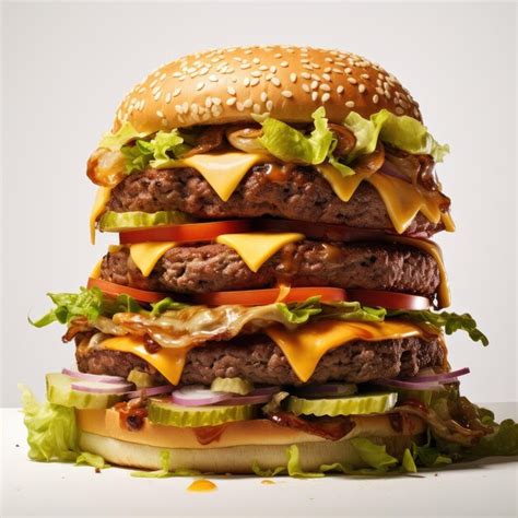 Premium AI Image | photo of a delicious beef and cheese burger