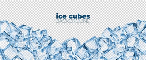 Realistic ice cubes background, crystal ice blocks 12963761 Vector Art ...