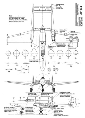 Model Airplane News - Vultee XP-54 "Swoose Goose" - Solid Model Memories