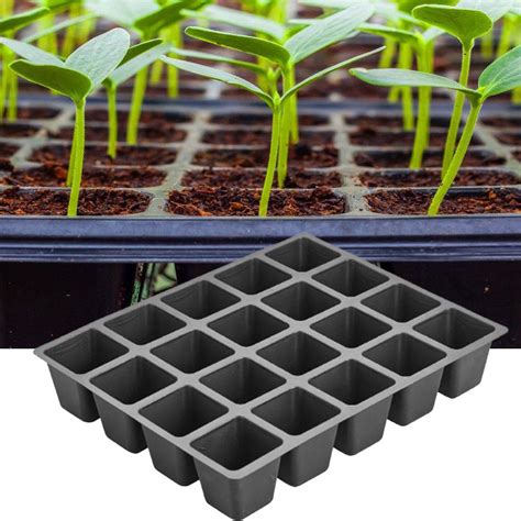 Seedling Trays Pack of 5 Seed Sprouting Trays with Lid Indoor Grow ...