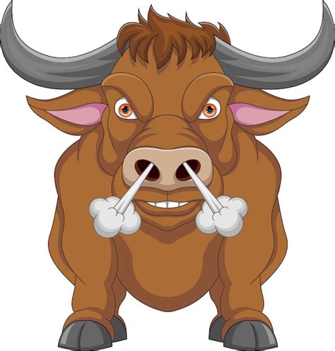 Premium Vector | Angry bull cartoon