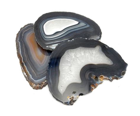 Black Agate Slice - Agate Slices #5 - Great for Jewelry (AGBS) – Rock Paradise