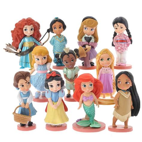 Disney 11 Pcs/ensemble Haute Qualité Pvc Figurines Mignon de Bande Dessinée Mini Princesse ...