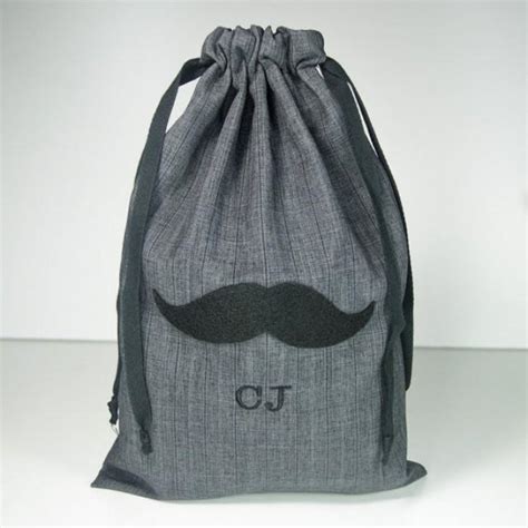 Personalized Groomsmen Gift Bag - Mens Gift Bag - 8x12 Mustache Or Necktie Gift Bag #2239650 ...