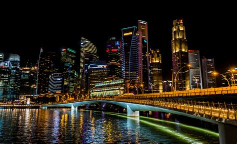 singapore night 4k HD Wallpaper