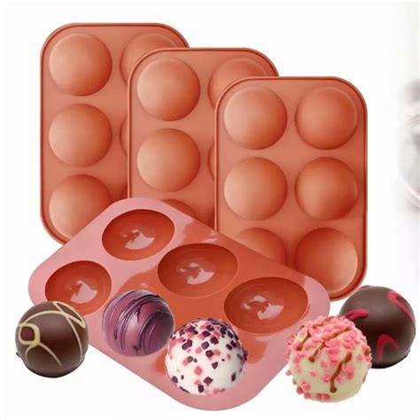 Home & Kitchen Chocolate Molds Silicone 7 Holes Hot Cocoa Bomb Mold Medium Semi Sphere Silicone ...