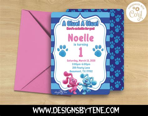 Blue's Clues Blue's Clue's Birthday Invitation | Etsy