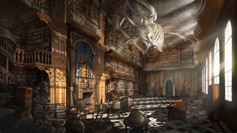 medieval interior design book - Google Search | Grand library, Fantasy landscape, Environment ...