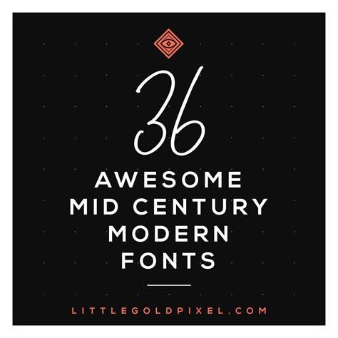 Awesome Mid Century Modern Fonts • Retro Typography • Little Gold Pixel