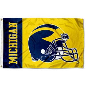 Michigan Wolverines Football Helmet Large Outdoor Flag 848267031371 | eBay