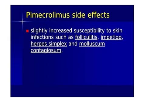 Pimecrolimus side effects