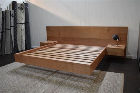 Floating bed with soft close drawers | Floating bed frame, Floating bed, Bed frame with storage