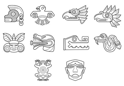 Set Of Quetzalcoatl Symbol Vector - Download Free Vector Art, Stock ...