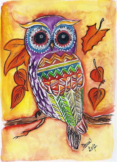 autumn owl by Lunicqa on DeviantArt