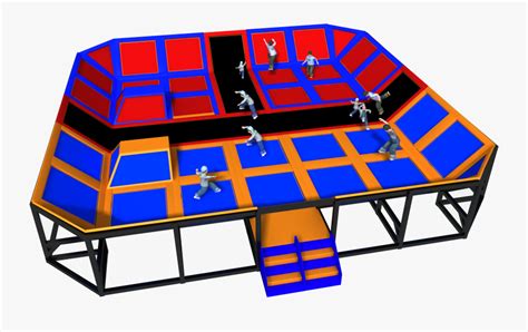 Trampoline Clipart Park - Cartoon Trampoline Park Png , Free ...