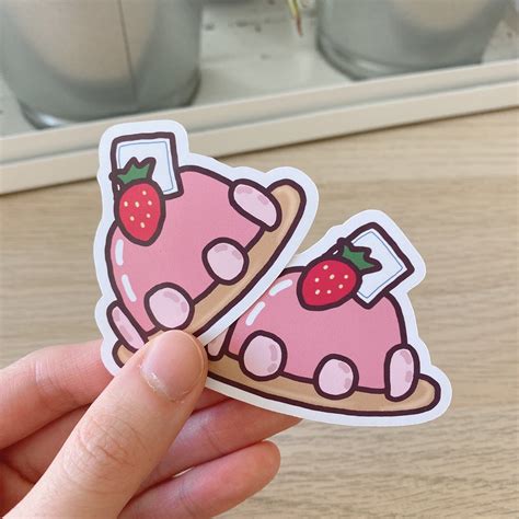 Kawaii Sweets Stickers Cute Stickers Pink Handmade Die Cut - Etsy