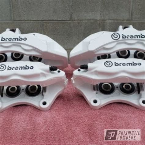 Brembo Dodge Charger Brake Calipers with Polar White | Prismatic Powders