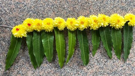 Mango Leaf Thoranam | Festival Special Decoration Ideas | How to Make Thoran With Mango Leaves ...