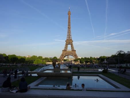 Free Images : eiffel tower, paris, monument, landmark, fountain, water feature, reflecting pool ...