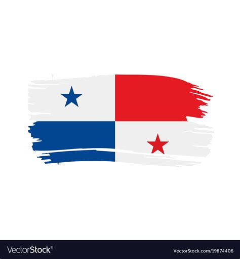 Panama flag Royalty Free Vector Image - VectorStock