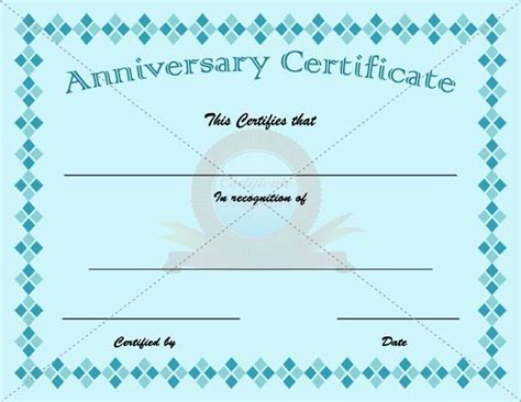 Employee Anniversary Certificate Template