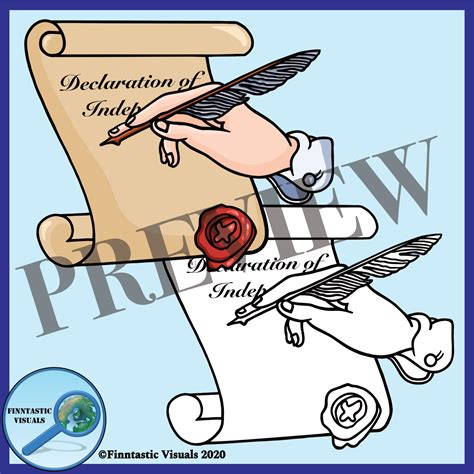 FREE George Washington and the Declaration of Independence Clip Art ...