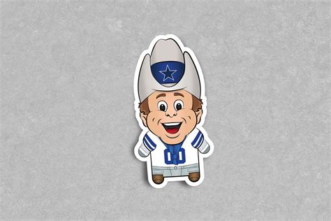 Rowdy Dallas Cowboys Mascot Sticker - Etsy